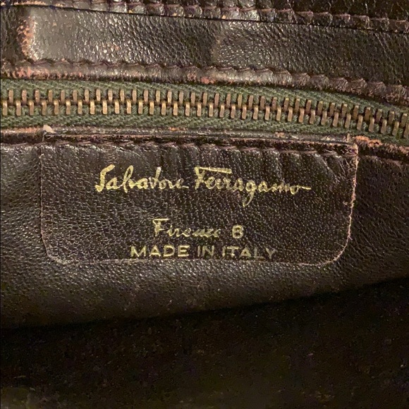 Vintage Salvatore Ferragamo Brown Logo Suede Bag - Picture 13 of 16